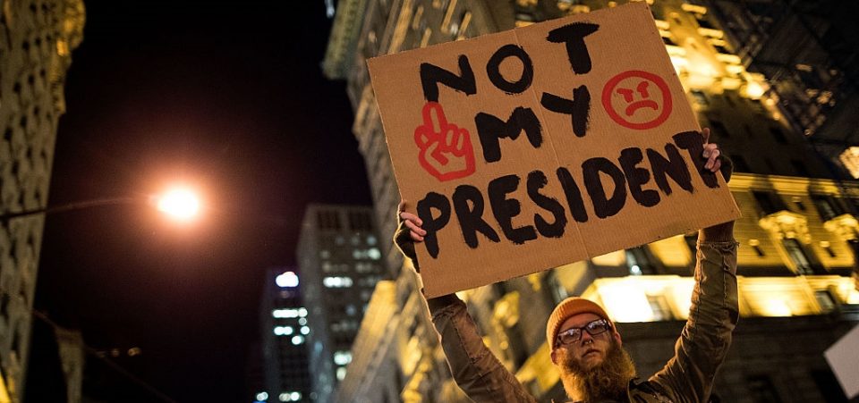 Thousands Protest Trump's Election Amid Climate Fears and Allegations of "Professional Activism"
