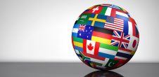 Global Business International Globe Flags