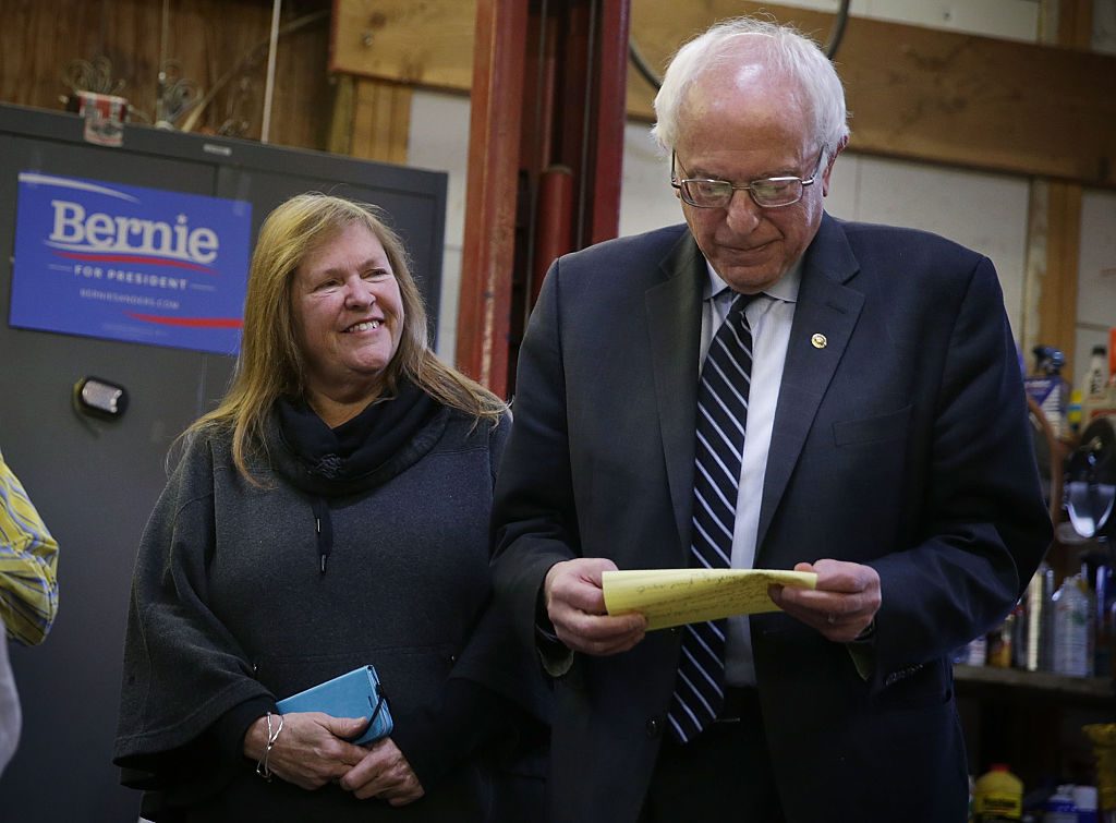 Bernie Sanders with wife Jane O'Meara Sanders