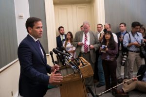 Marco Rubio Discusses In Puerto Rico After Meeting With Pence