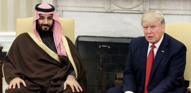 Donald Trump with Mohammed Bin Salman for Facebook