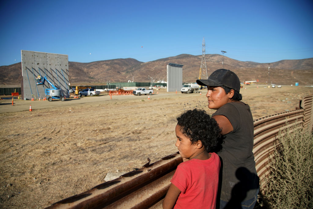 Prototypes Of President Trump's Proposed Border Wall Tested Along Mexico / U.S. Border